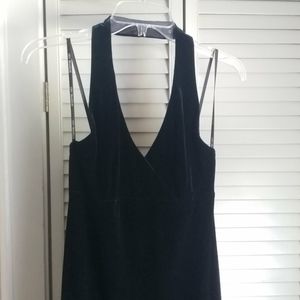 Vintage 90's Halter Velvet Evening Gown